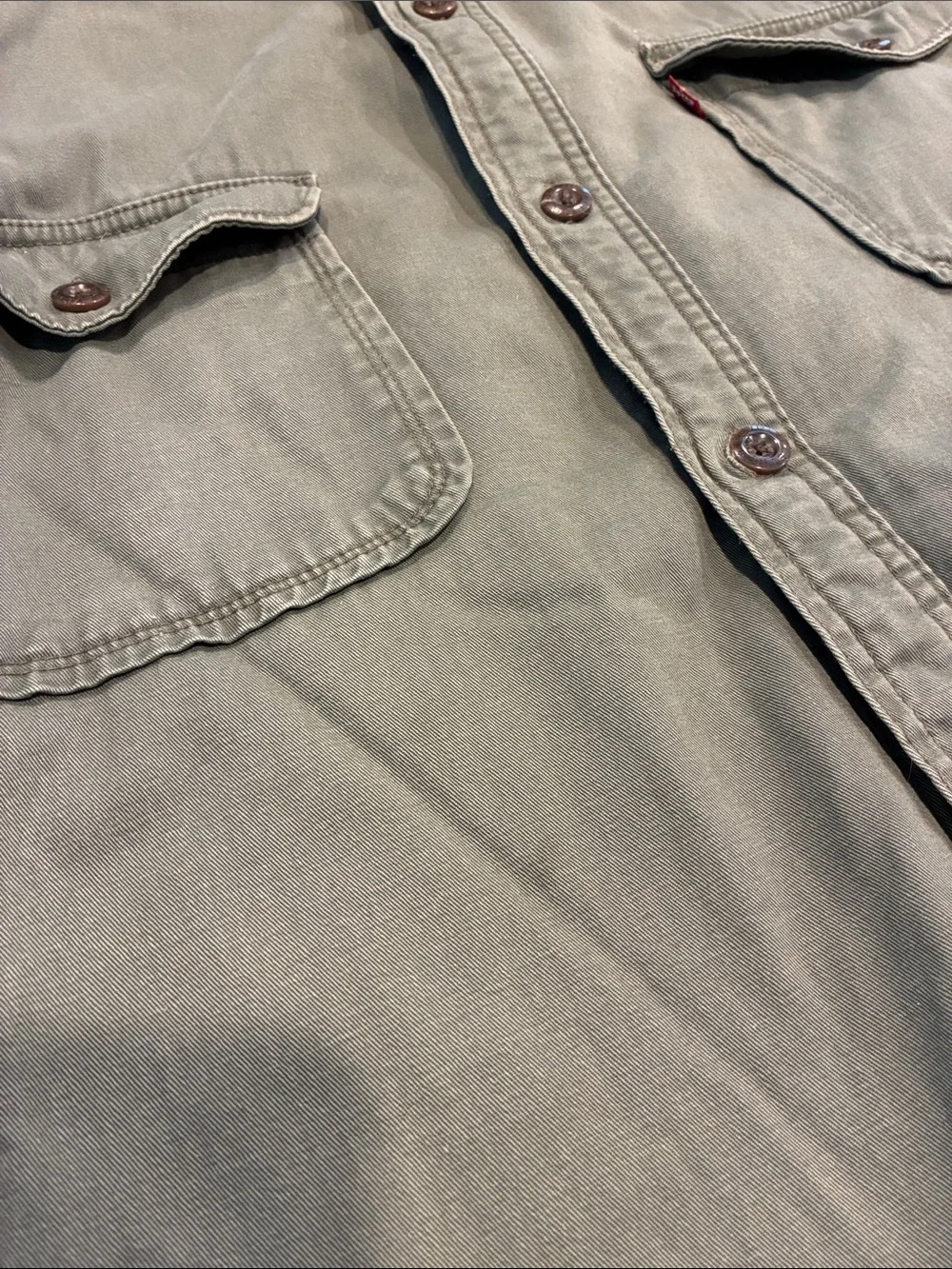 Levi's Sherpa Lined Canvas Shirt Jacket Olive Green Shacket XXL Used 3LMLW053